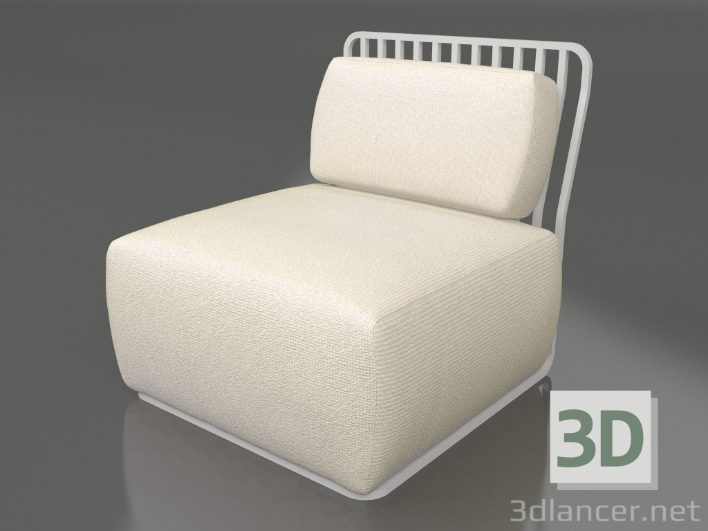 modèle 3D Chaise longue (Gris) - preview