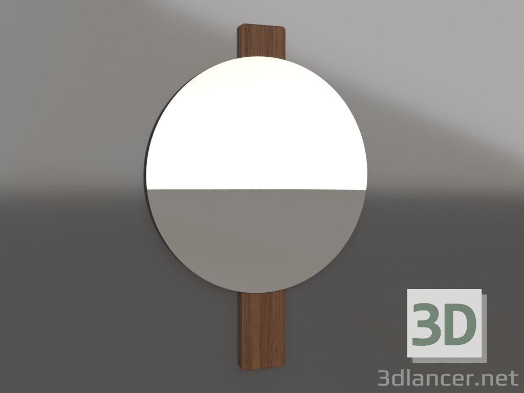 3d model Espejo de pared D 600 mm (nogal claro) - vista previa