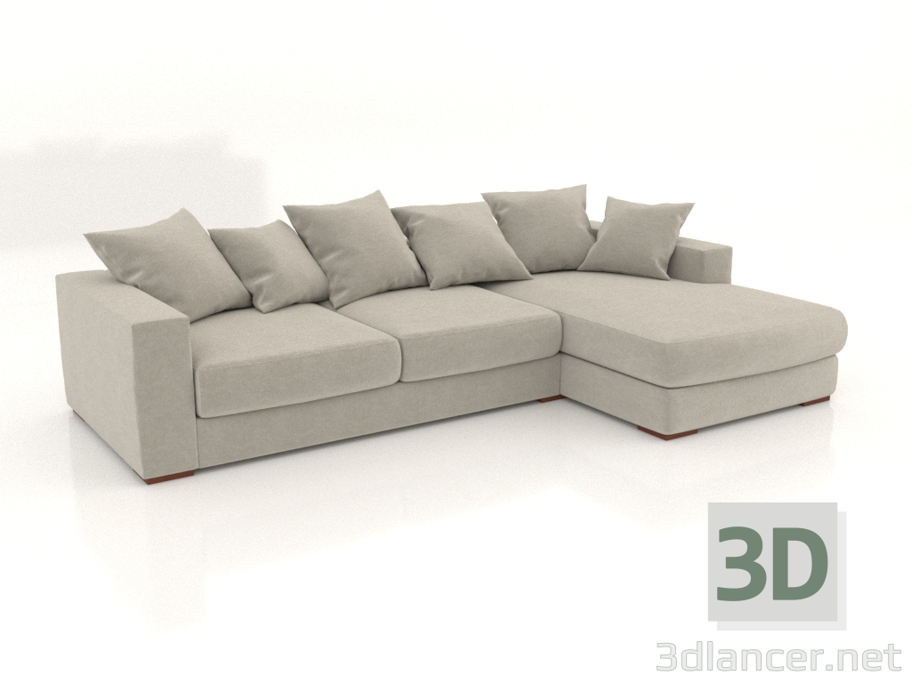 3d model Sofá cama Sherna esquinero 287 cm - vista previa