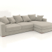 3d model Sofá cama Sherna esquinero 287 cm - vista previa