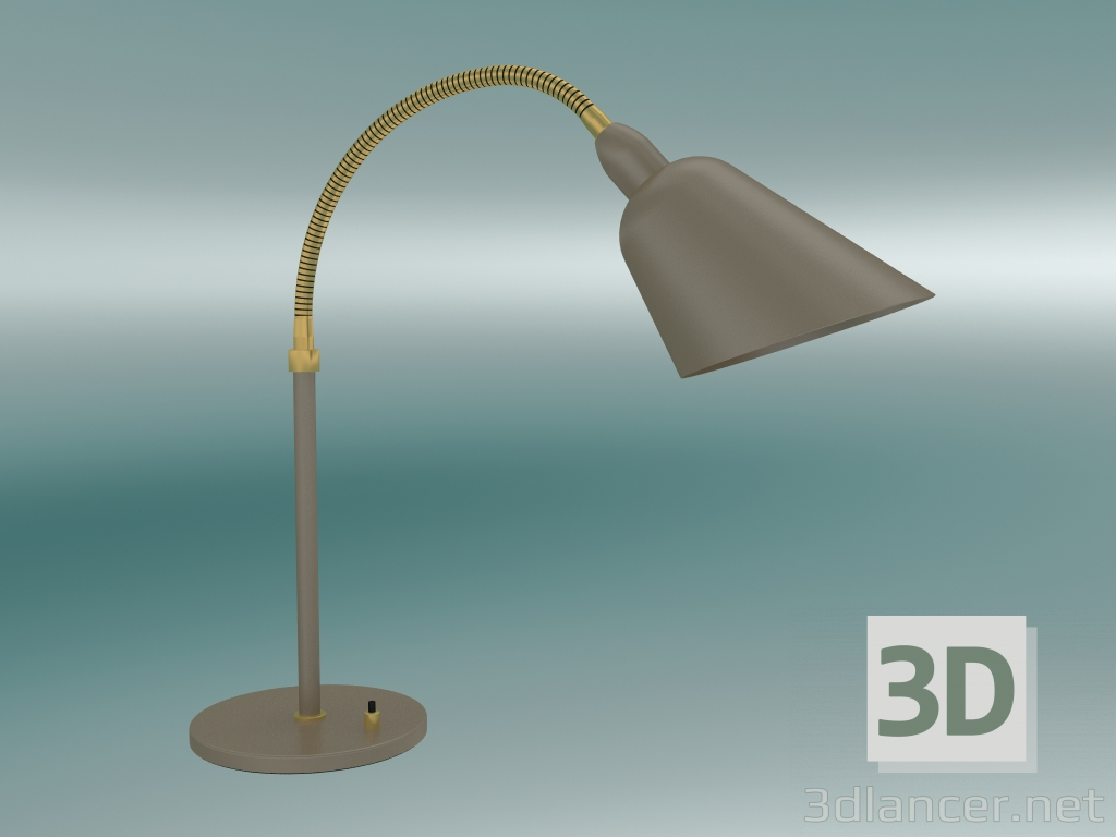 modèle 3D Lampe à poser Bellevue (AJ8, Gris Beige & Laiton) - preview