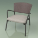 3d model Sillón con asiento blando 027 (Metal Smoke, Batyline Brown) - vista previa