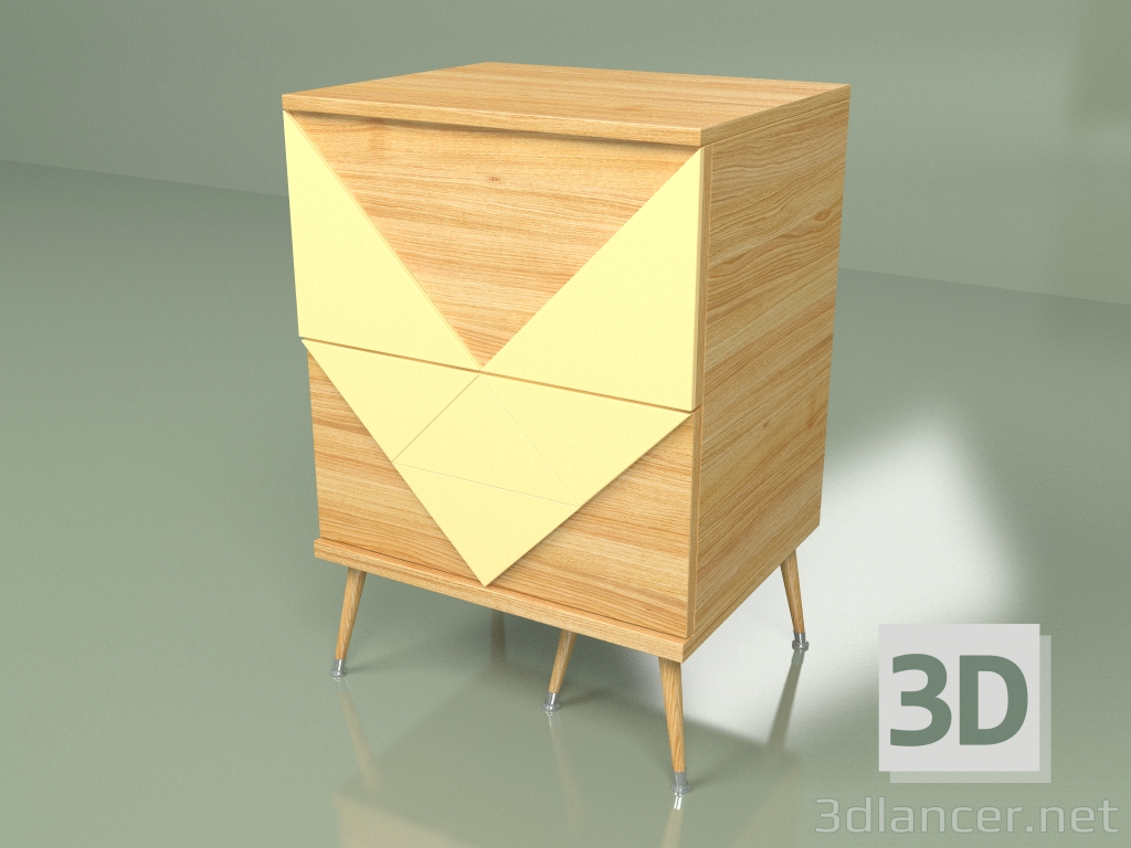 3d model Bedside table Woo Twins (yellow ocher) - preview