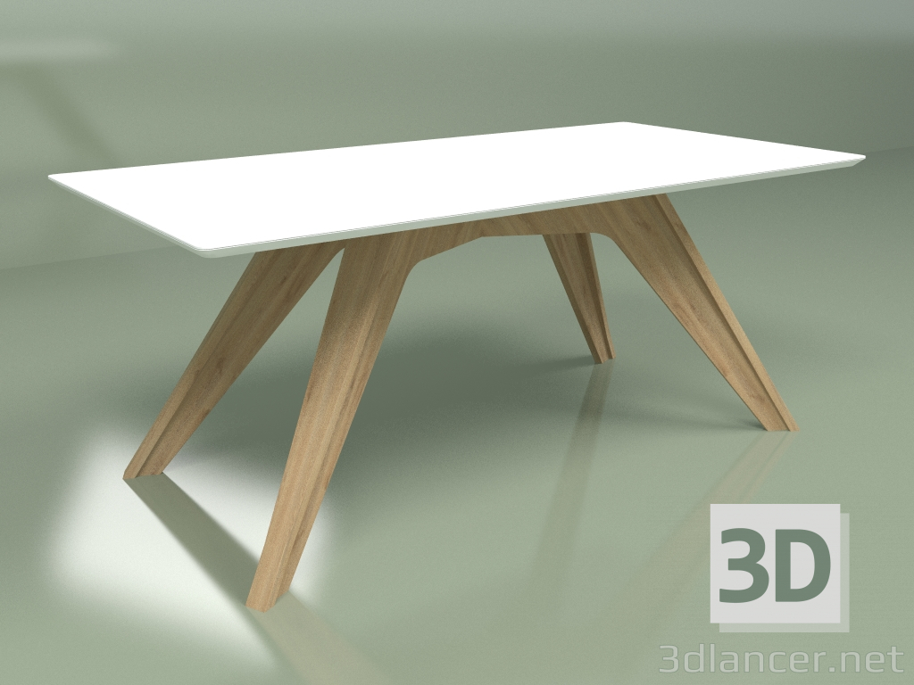 modello 3D Tavolo da pranzo TA04 (bianco) - anteprima