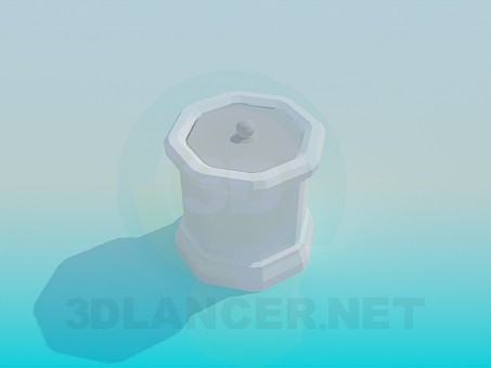 3d model Urn with lid - preview