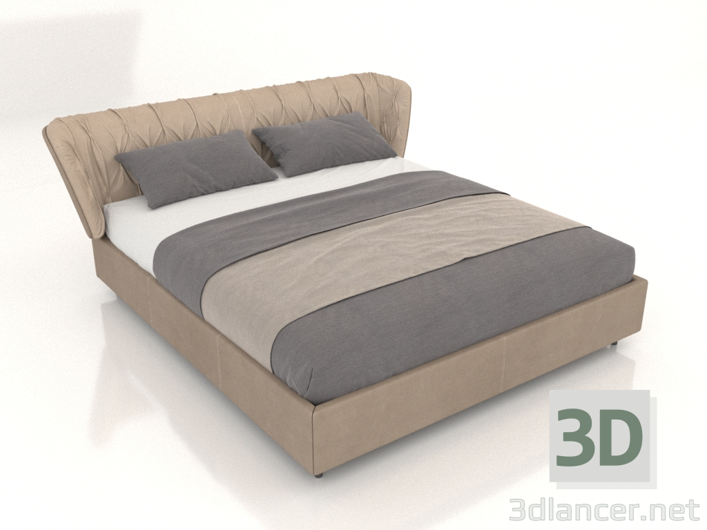 modello 3D Letto matrimoniale MILO (A2283) - anteprima