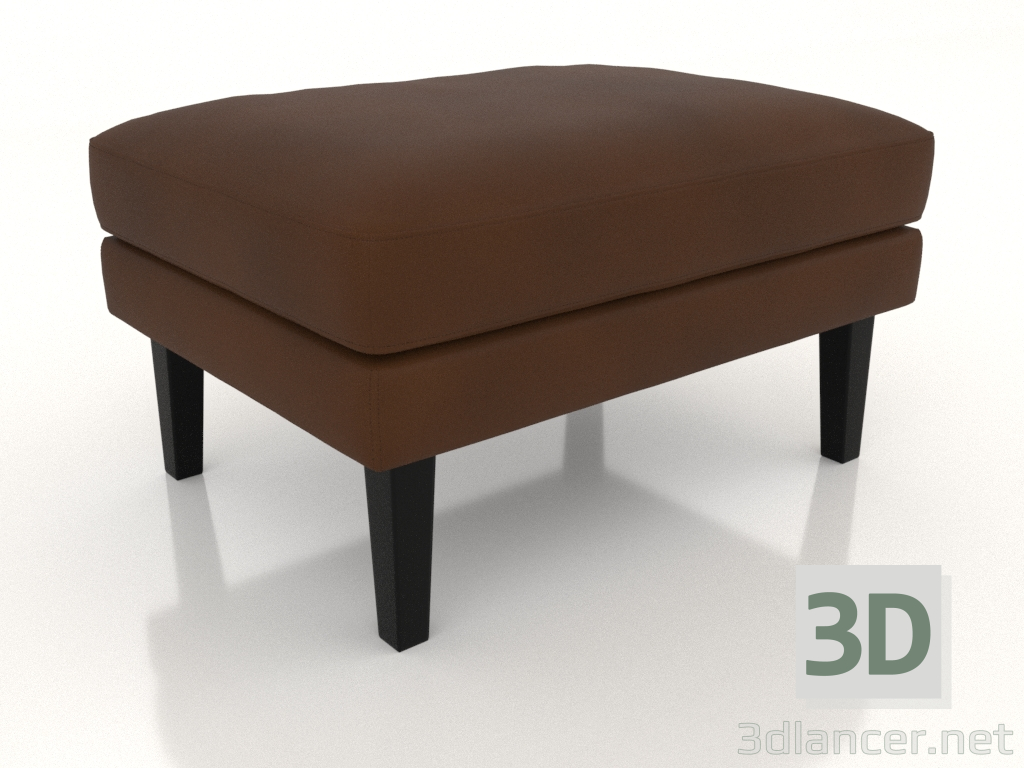 3D Modell Pouf (hohe Beine, Leder) - Vorschau