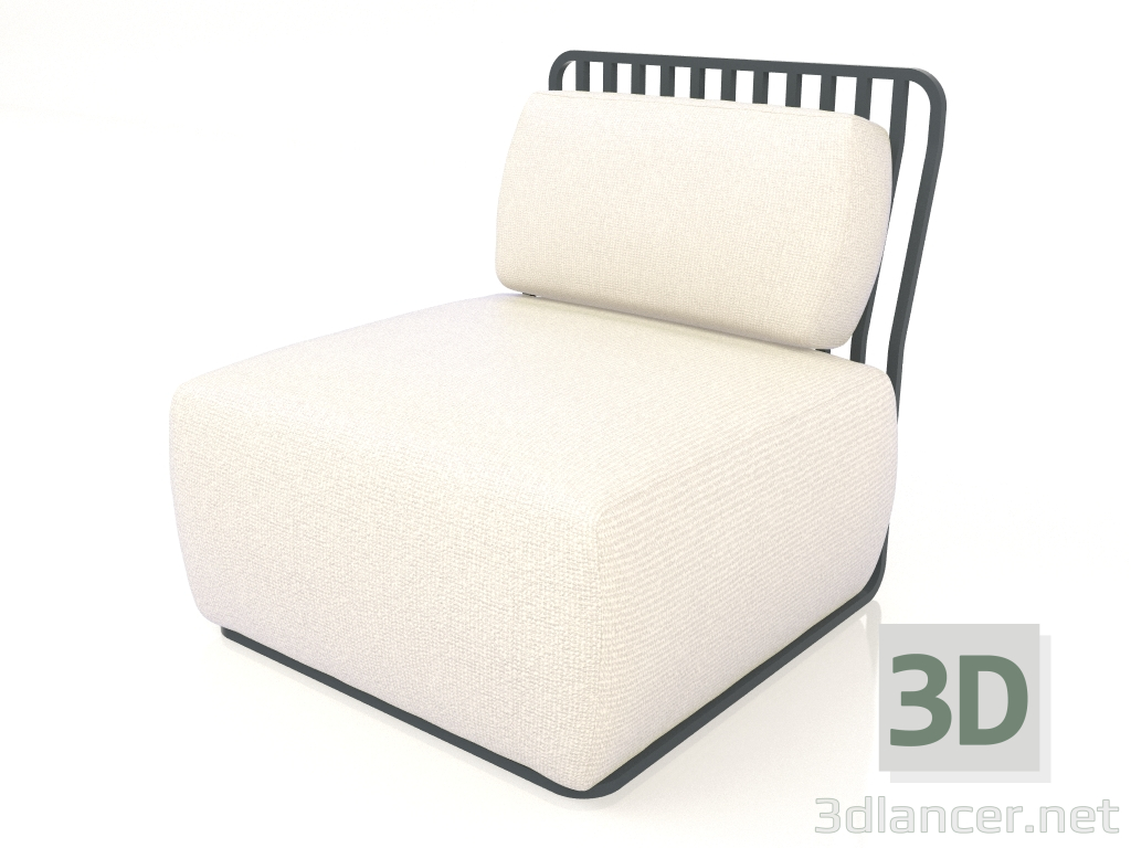 modèle 3D Chaise longue (Anthracite) - preview