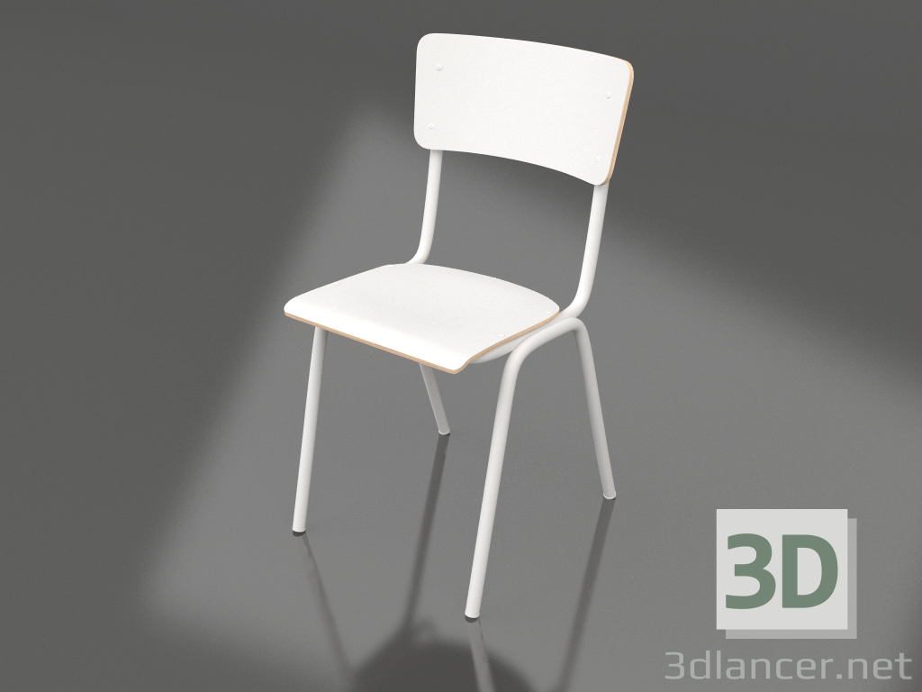 modèle 3D Chaise Rentrée Scolaire HPL (Blanc) - preview