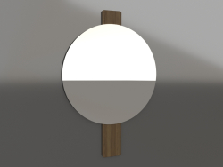 Wall mirror D 600 mm (illuminated ash walnut)