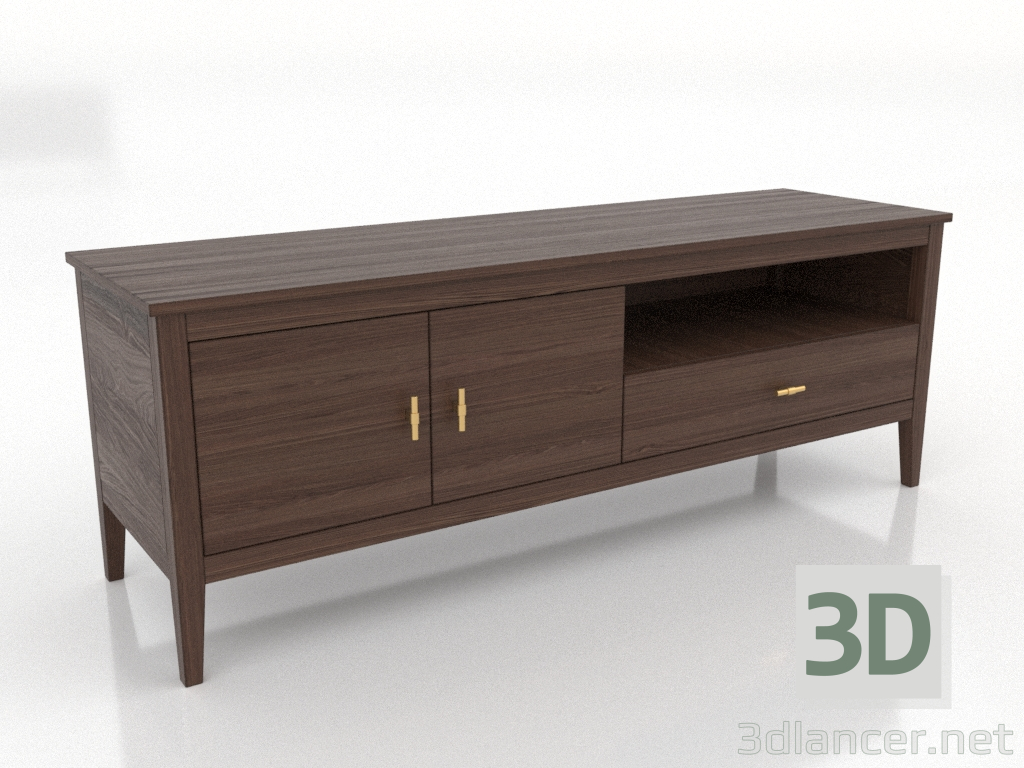 modello 3D Mobile TV 2 1500 mm (noce scuro) - anteprima modello 3D Mobile TV 2 1500 mm (noce scuro) - anteprima
