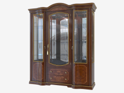 Dreitürige Vitrine mit Schubladen für das Wohnzimmer (1834x2165x576)