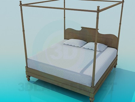 modello 3D Letto matrimoniale - anteprima