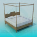 Modelo 3d Cama de casal - preview