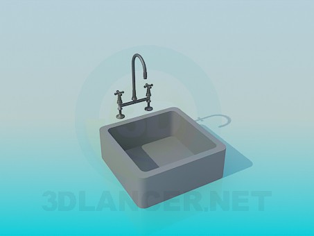 3d model Square vanity - preview