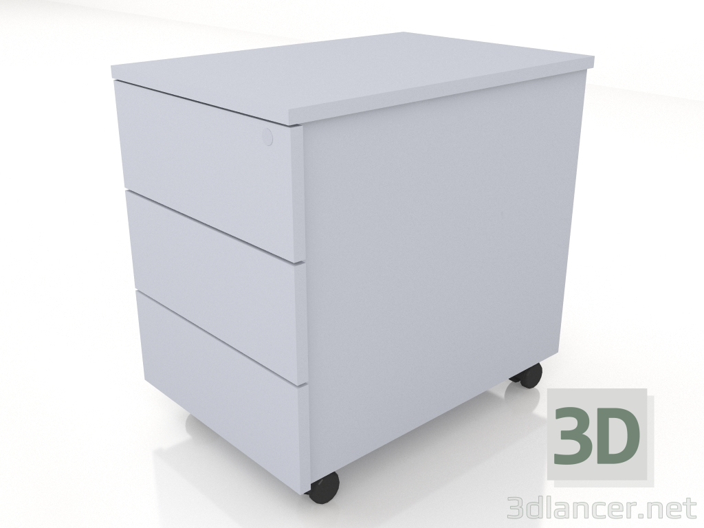 modello 3D Piedistallo mobile senza maniglia SLD13HT (416x600x587) - anteprima