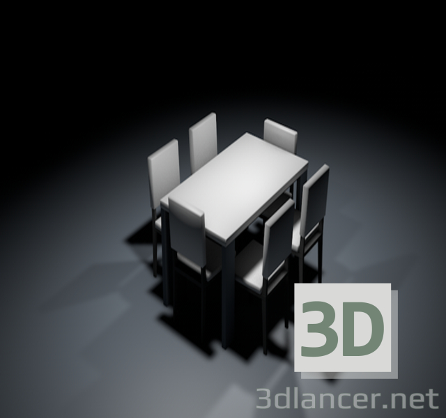 3d model DINNING ROOM - preview