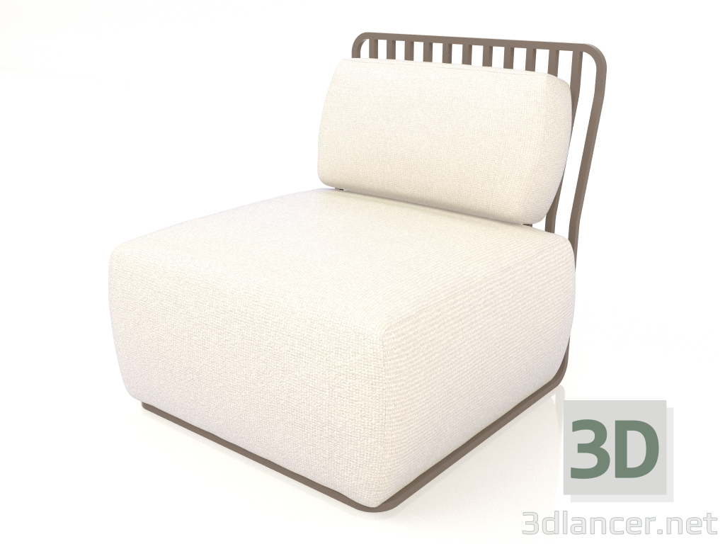 modello 3D Poltrona lounge (Bronzo) - anteprima