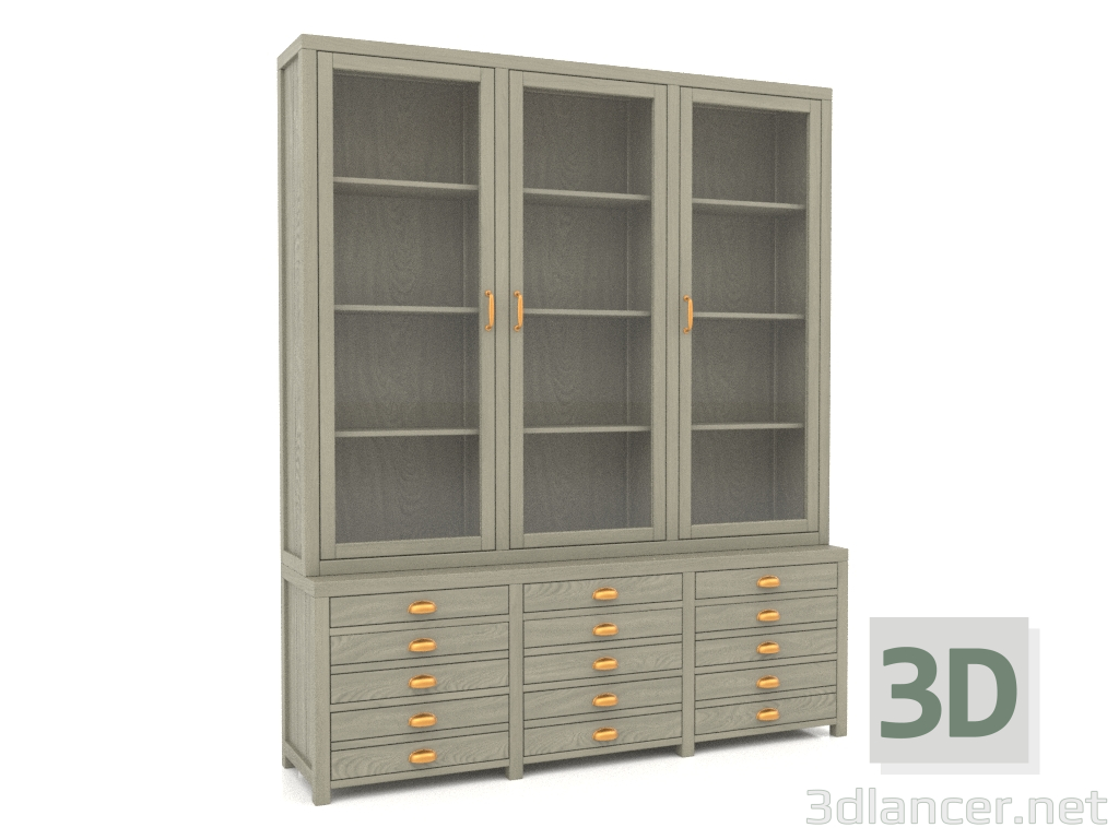 modello 3D Credenza (3 sezioni) - anteprima