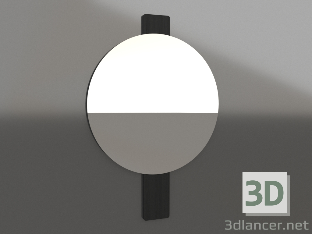 3d model Wall mirror D 600 mm (black RAL 9005) - preview