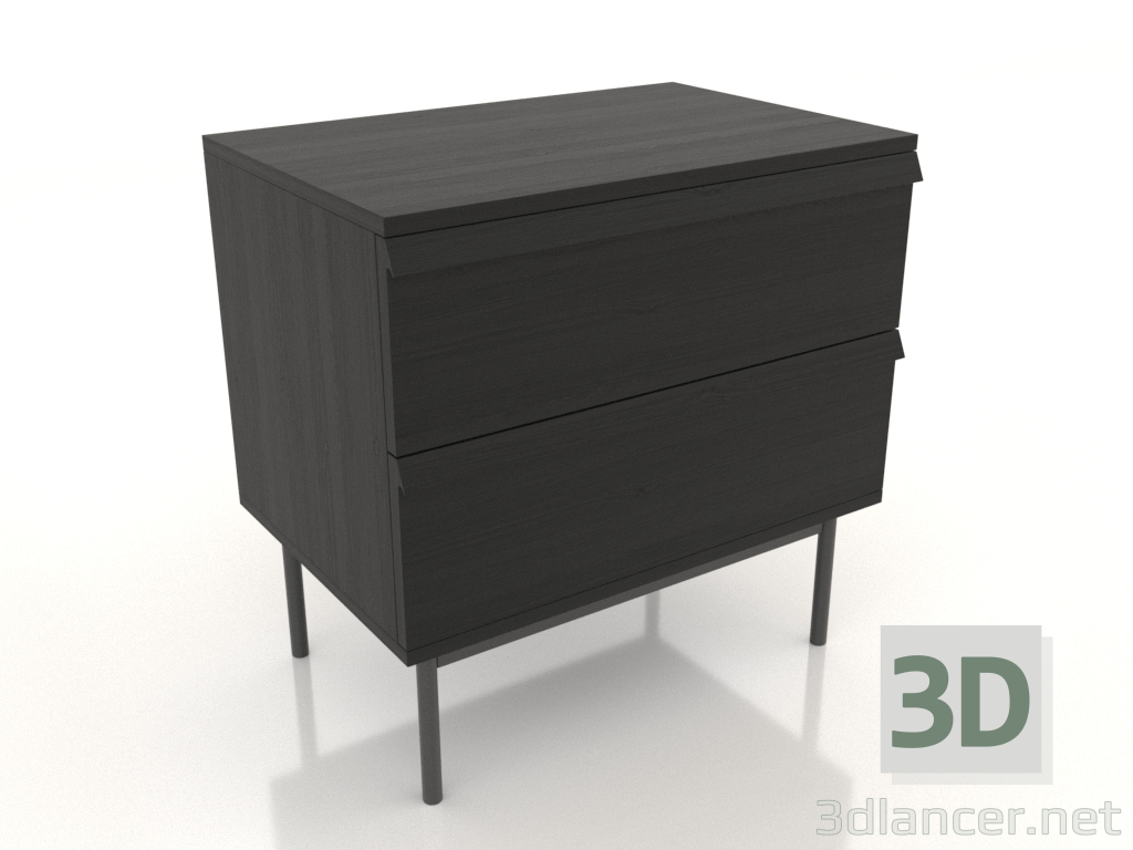 3D modeli Komodin STAND METAL 600x400 mm (siyah RAL 9005) - önizleme