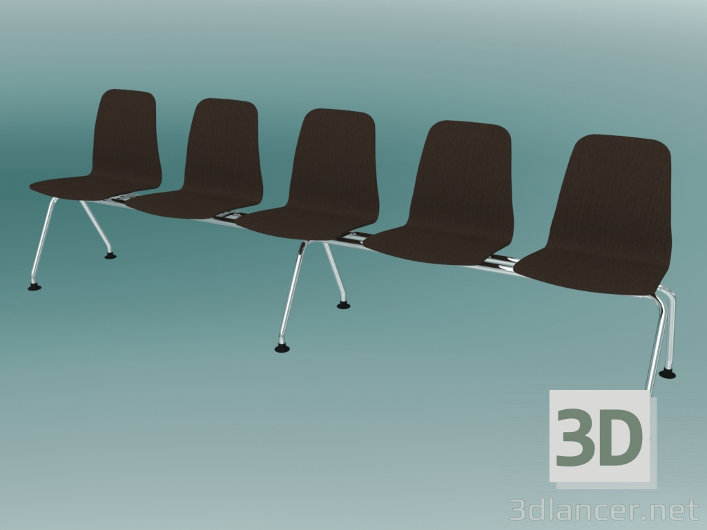 modèle 3D Banquette cinq places (K11L5) - preview