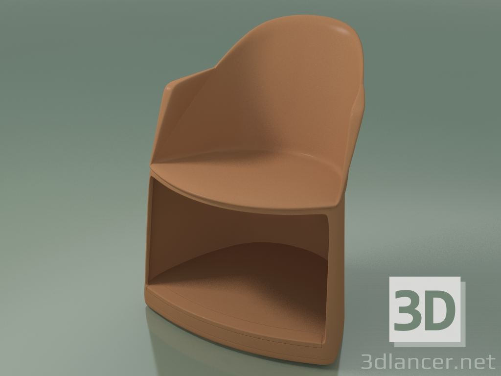 modello 3D Sedia 2304 (con ruote, polipropilene PC00004) - anteprima