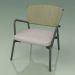 3d model Sillón con asiento blando 027 (Metal Smoke, Batyline Olive) - vista previa