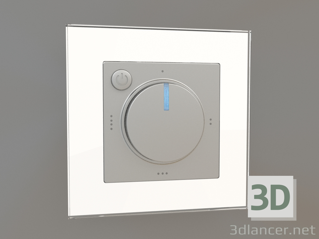 3D Modell Elektromechanischer Thermostat für Fußbodenheizung (silber) - Vorschau