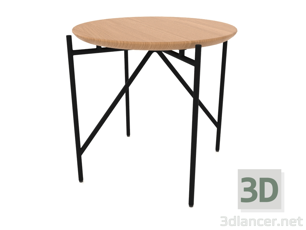 3d model Una mesa baja d50 con tablero de madera. - vista previa