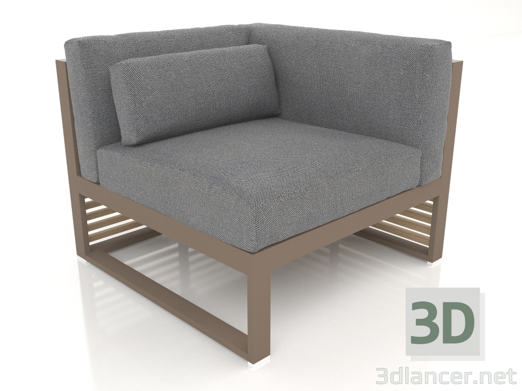 3d model Modular sofa, section 6 right (Bronze) - preview