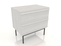 Bedside table STAND METAL 600x400 mm (white RAL 9010)