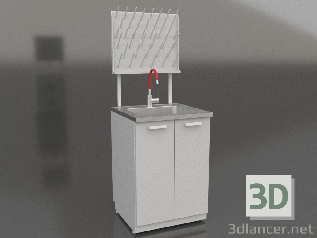 modèle 3D Évier de laboratoire en métal LK-600 SMS-G - preview modèle 3D Évier de laboratoire en métal LK-600 SMS-G - preview