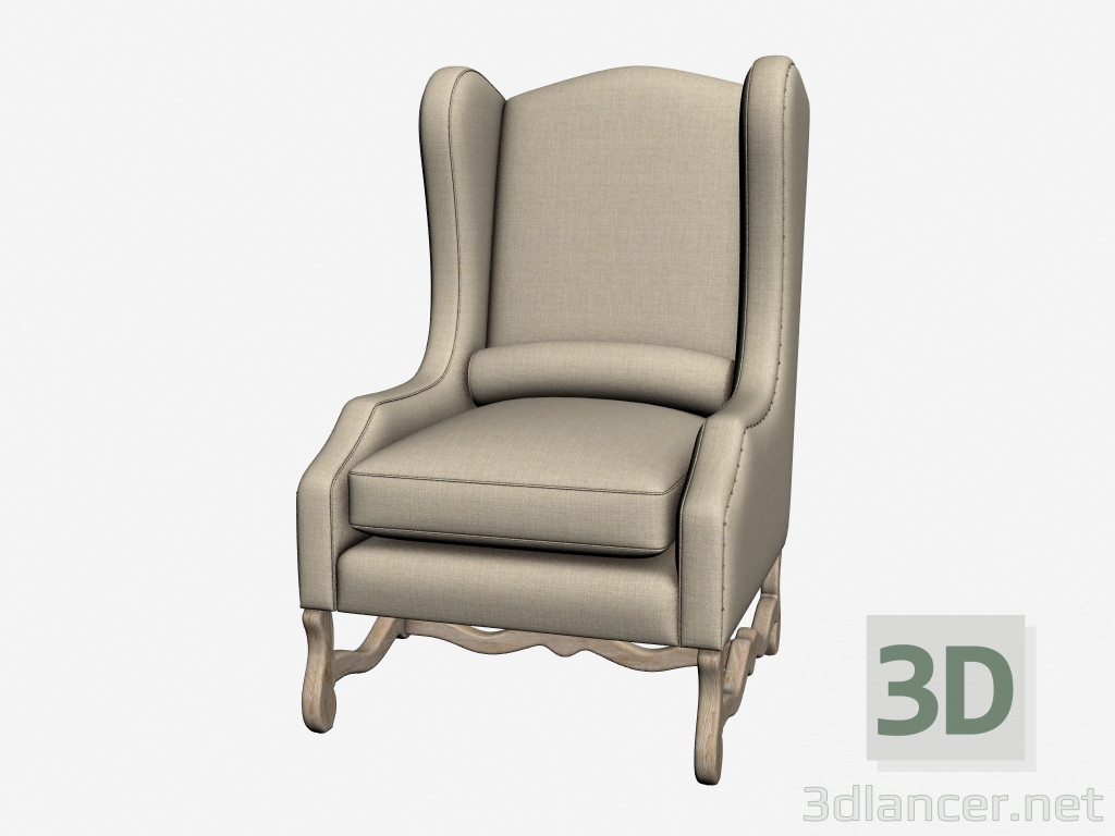 modello 3D Sedia della MANCHE (602.002-F01) - anteprima