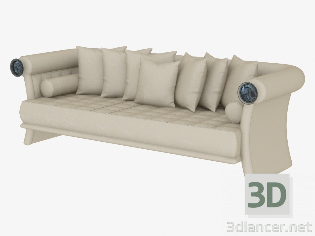 3d model Sofá recto en estilo art deco César - vista previa