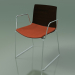 3d model Chair 0452 (on a slide with armrests, with a pillow on the seat, wenge) - preview