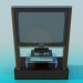 3d model TV y el receptor - vista previa