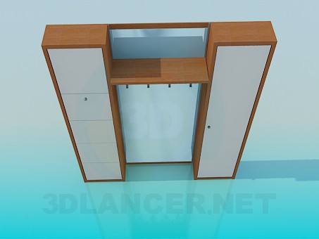 3D Modell Flurgarderobe - Vorschau