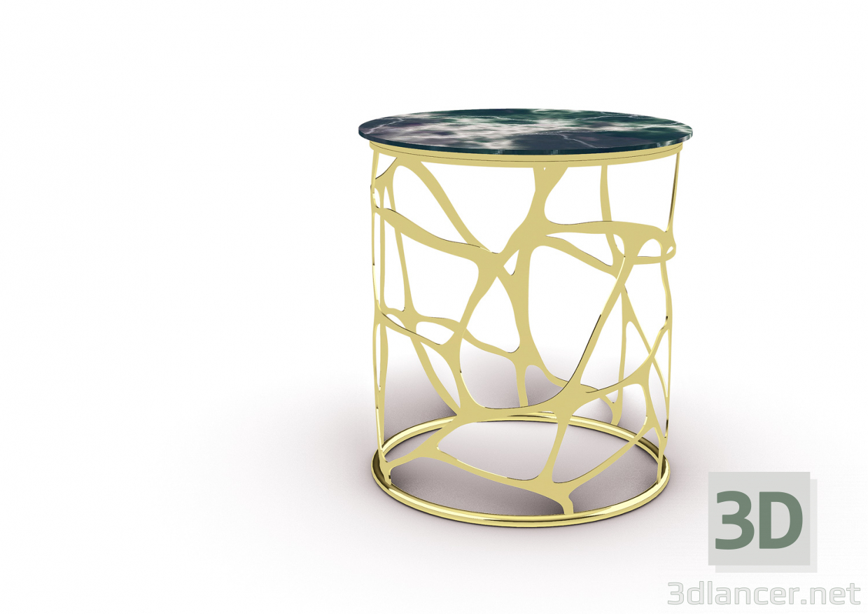 3d model Mesa auxiliar Art Deco - vista previa