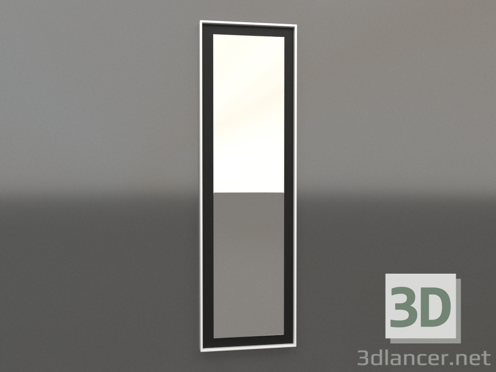 3d model Espejo ZL 18 (450x1500, madera negro, blanco) - vista previa