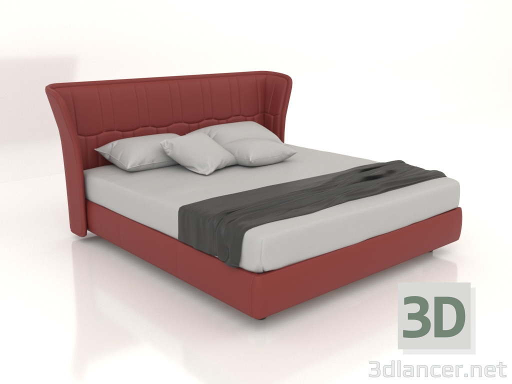 3d model Cama doble SEDONA (terracota, A2261) - vista previa