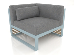 Canapé modulable section 6 droite (Bleu gris)