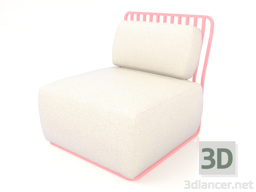 modèle 3D Chaise longue (Rose) - preview