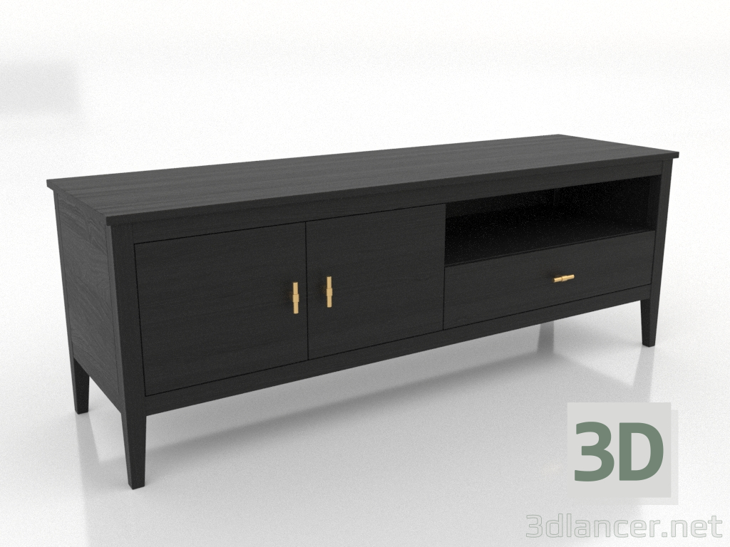 3d модель Тумба ТВ 2 1500 мм (чорний RAL 9005) – превью 3d модель Тумба ТВ 2 1500 мм (чорний RAL 9005) – превью