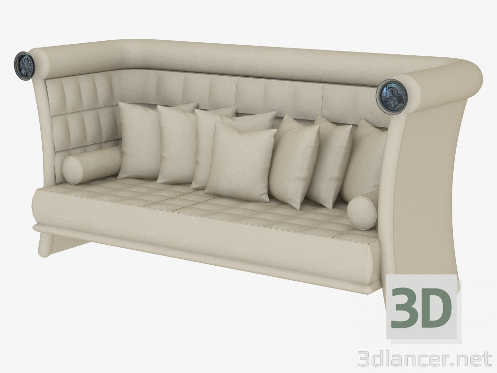 3d model Sofá-banco al estilo de art deco César - vista previa