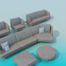 3d model A set of upholstered furniture - preview