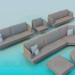 3d model A set of upholstered furniture - preview