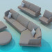 3d model A set of upholstered furniture - preview