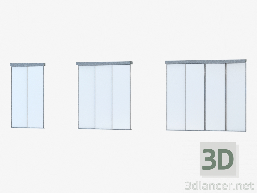 3D modeli A1'nin interroom bölümleri (gümüş beyaz) - önizleme