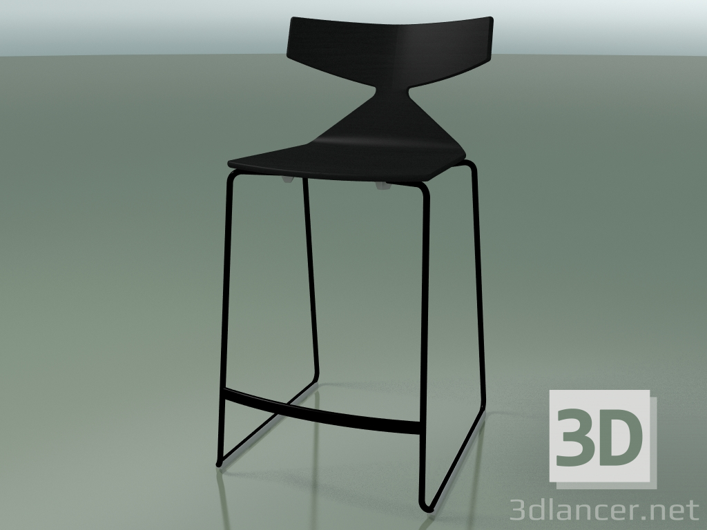 modèle 3D Tabouret de bar empilable 3703 (noir, V39) - preview